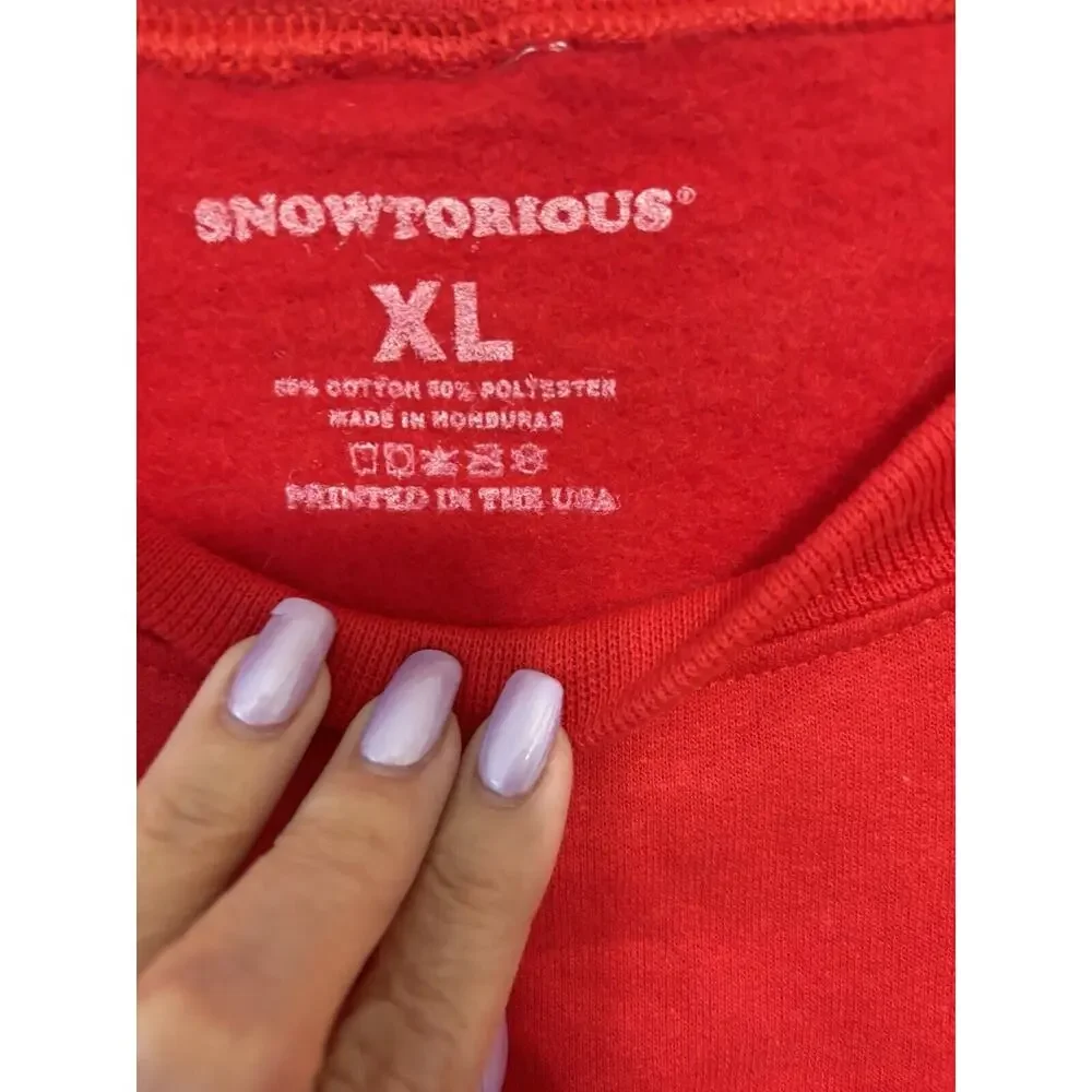 Christmas Sweatshirt Snowtorious Straight Outta North Pole XL Santa Elf Ugly - Picture 6 of 6